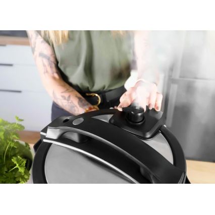 Concept CK8000 - Olla a presión eléctrica multifuncional y freidora de aire 5,6 l 11 en 1 1500W/230V negra