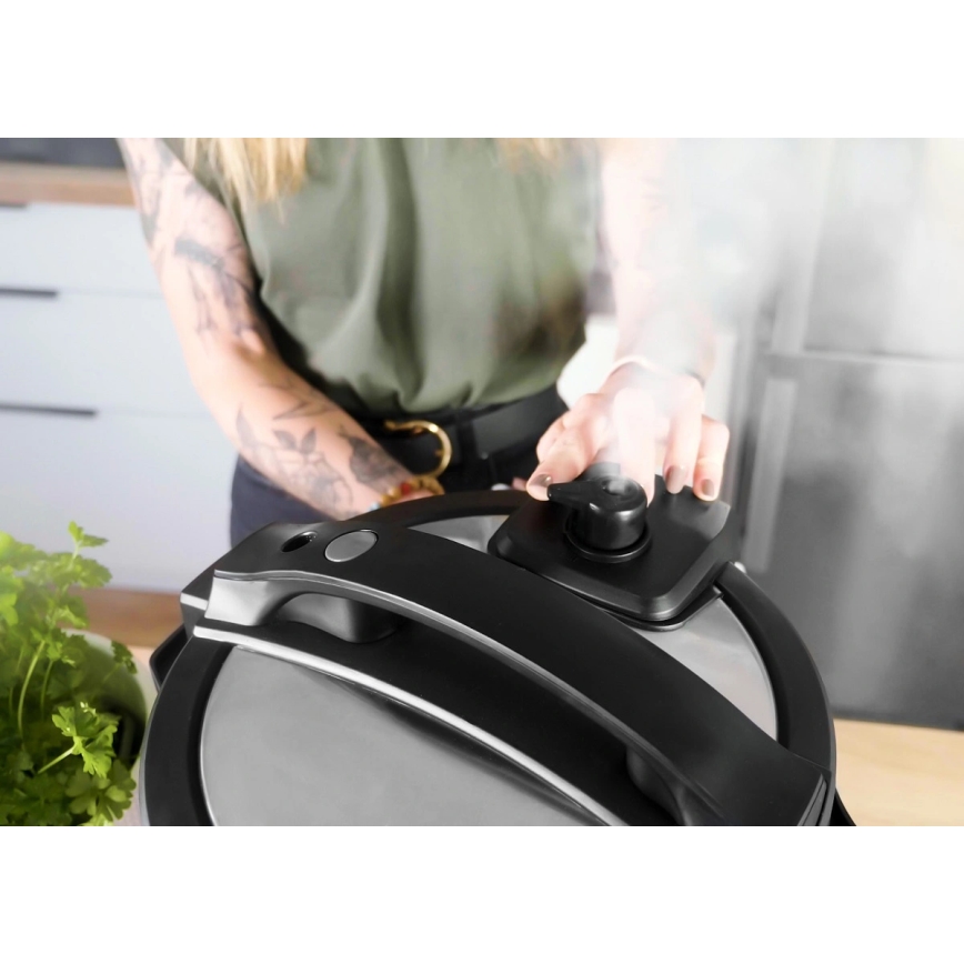 Concept CK8000 - Olla a presión eléctrica multifuncional y freidora de aire 5,6 l 11 en 1 1500W/230V negra