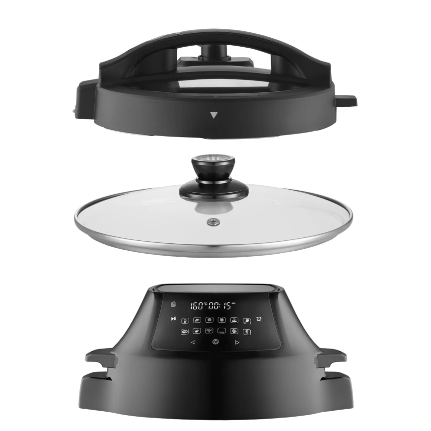 Concept CK8000 - Olla a presión eléctrica multifuncional y freidora de aire 5,6 l 11 en 1 1500W/230V negra