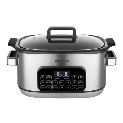 Concept CK9000 - Olla eléctrica multifunción 6 L 10 en 1 1250W/230V acero inoxidable