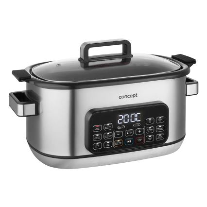 Concept CK9000 - Olla eléctrica multifunción 6 L 10 en 1 1250W/230V acero inoxidable