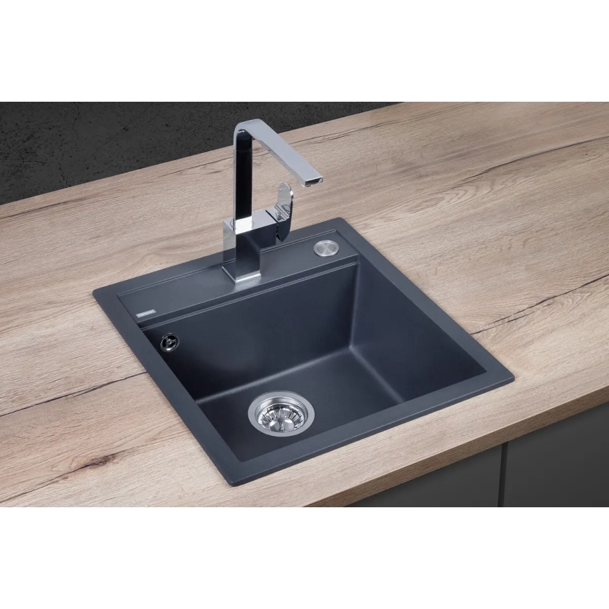 Concept DG00C50DG - Fregadero de cocina CUBIS 49x51 cm granito/ gris oscuro