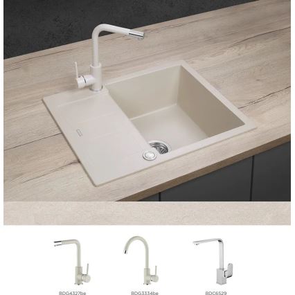 Concept DG05C45BE - Fregadero de cocina CUBIS 50x62 cm, granito/beige