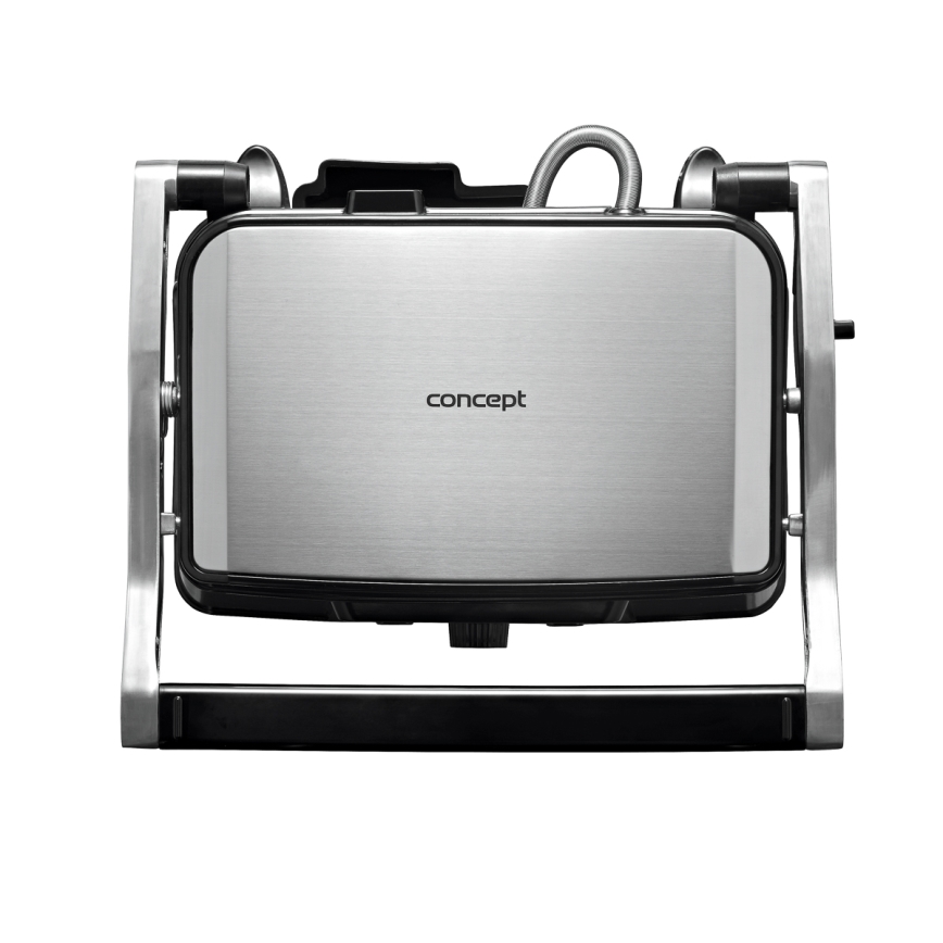 Concept ge2005 - Parrilla de contacto 1500W/230V acero inoxidable/negro