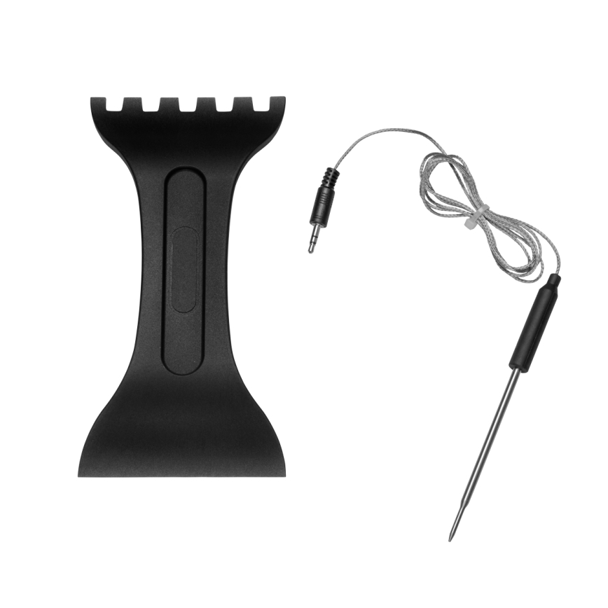 Concept ge3600 - Grill de contacto con sonda de temperatura GLASS 2000W/230V negro