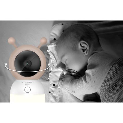 Concept KD4010 - Vigilabebés inteligente con monitor y sensor de movimiento SMART KIDO 4,5W/230V Wi-Fi beige