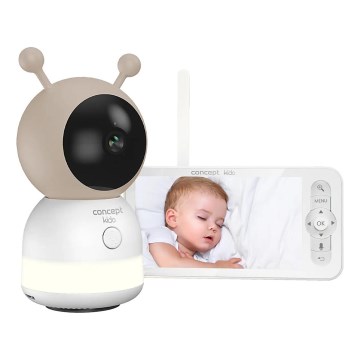 Concept KD4010 - Vigilabebés inteligente con monitor y sensor de movimiento SMART KIDO 4,5W/230V Wi-Fi beige