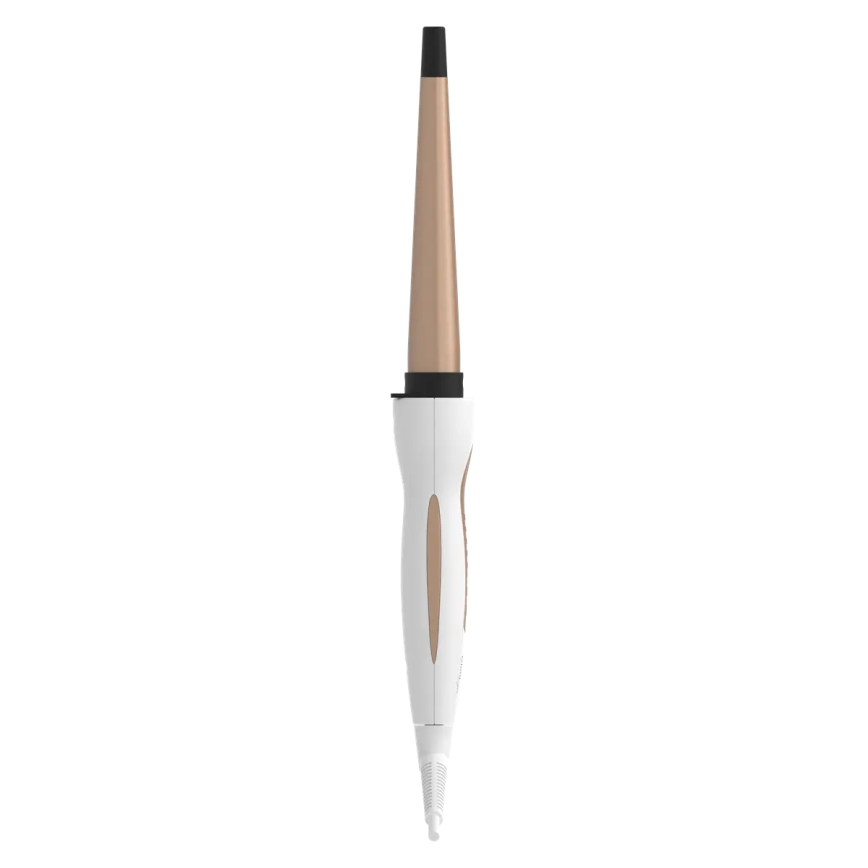 Concept KK2125 - Rizador cónico para cabello GLAM STYLE 42W/230V blanco/oro rosa