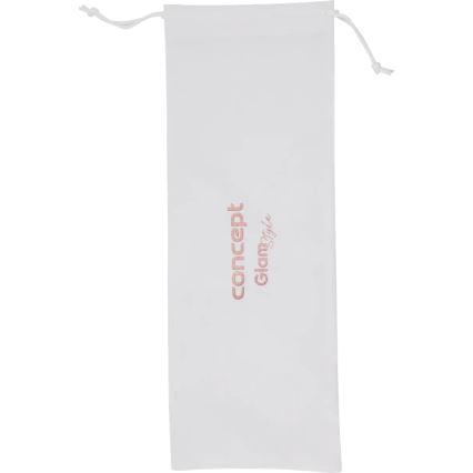 Concept KT2140 - Rizador triple para el cabello GLAM STYLE 100W/230V blanco/rosa dorado