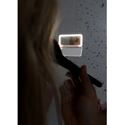 Concept KZ2010 - Espejo cosmético de bolsillo PERFECT SKIN LED/1,5W/5V 4500-5500K 300 mAh blanco