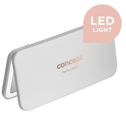 Concept KZ2010 - Espejo cosmético de bolsillo PERFECT SKIN LED/1,5W/5V 4500-5500K 300 mAh blanco