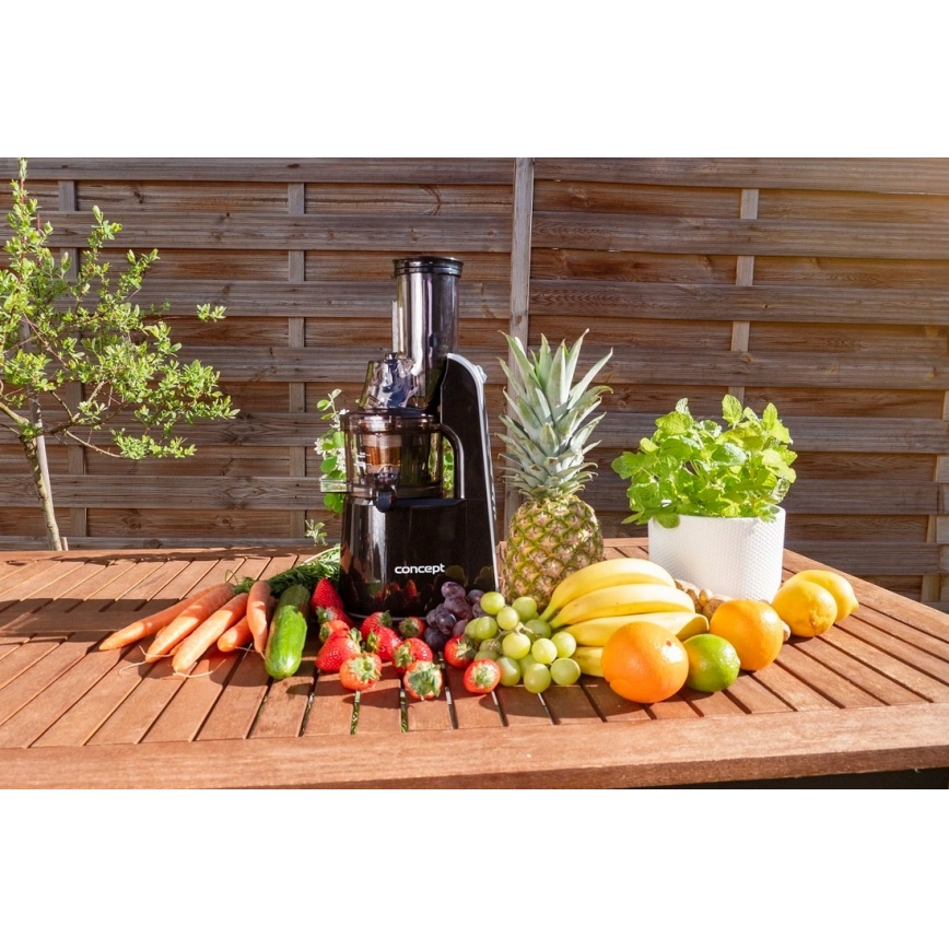 Concept LO7067 - Extractor de jugos masticador 3 en 1, 240 W/230 V, negro