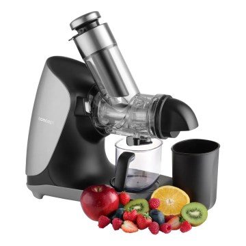 Concept LO7250 - Extractor de zumo horizontal de tornillo 200W/230V negro/acero inoxidable