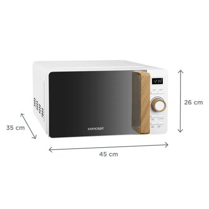 Concept MT4420wh - Microondas 800W/230V 20 l blanco