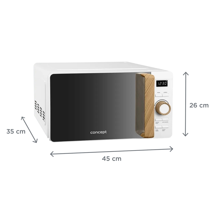 Concept MT4420wh - Microondas 800W/230V 20 l blanco