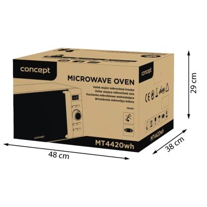 Concept MT4420wh - Microondas 800W/230V 20 l blanco