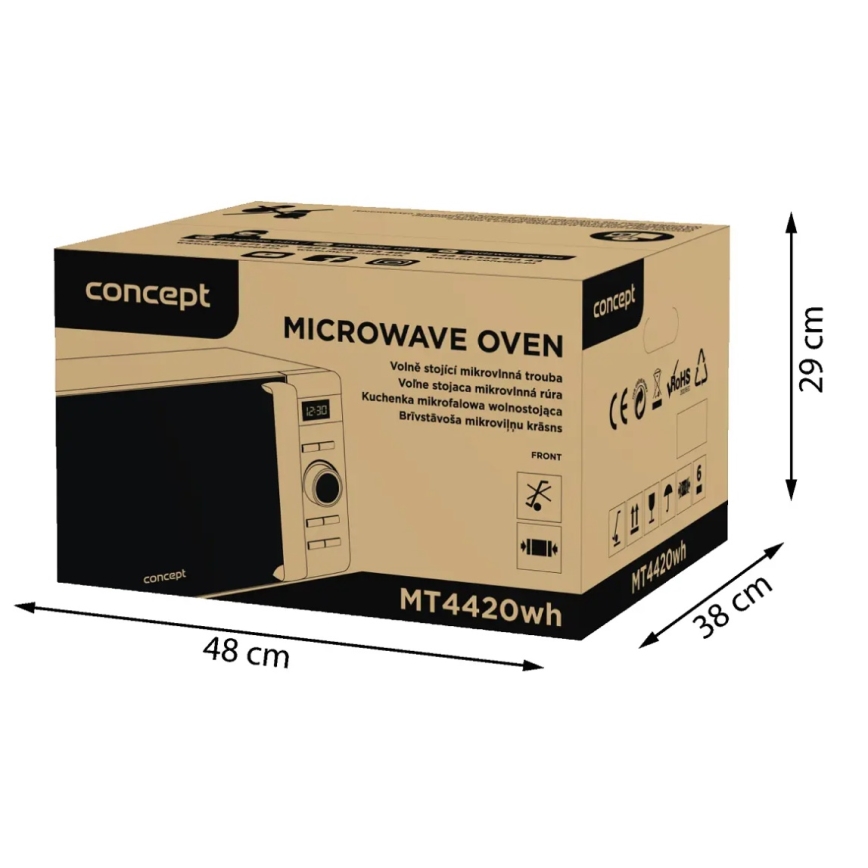 Concept MT4420wh - Microondas 800W/230V 20 l blanco