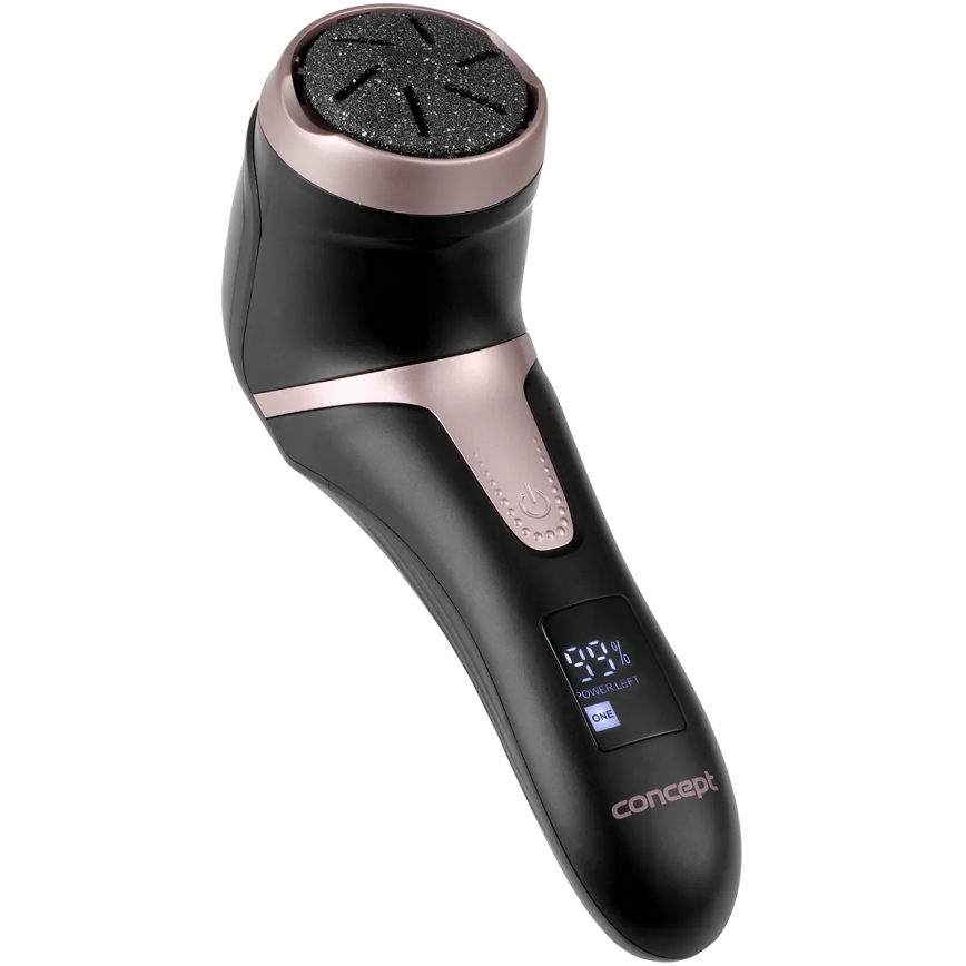 Concept PN3020 - Lima eléctrica para talones PERFECT SKIN 5V 1200 mAh IPX6 negro/oro rosa