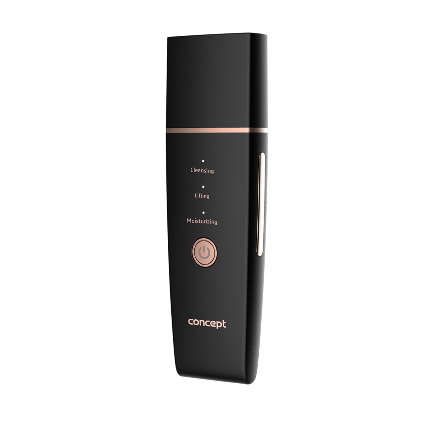 Concept PO2060 - Espátula ultrasónica cosmética PERFECT SKIN 3,5W/5V USB 500 mAh IPX6 negro