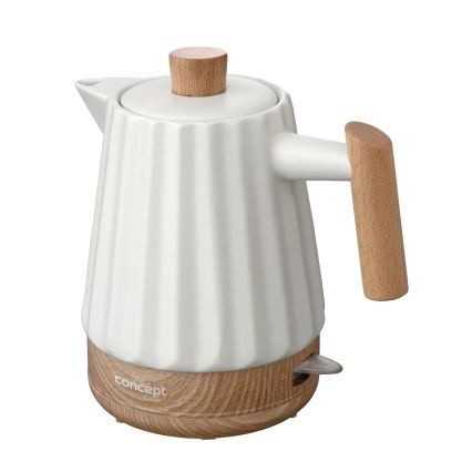 Concept RK0090 - Hervidor eléctrico 1,5 l 1500W/230V blanco/efecto madera/cerámica