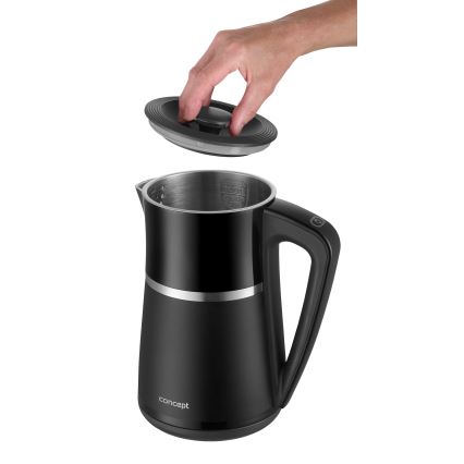 Concept RK3100 - Hervidor eléctrico con control de temperatura 1,7 l 2200W/230V negro