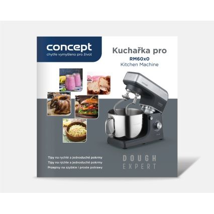 Concept RM6010 - robot planetario de cocina DOUGH EXPERT 1900W/230V antracita/acero inoxidable