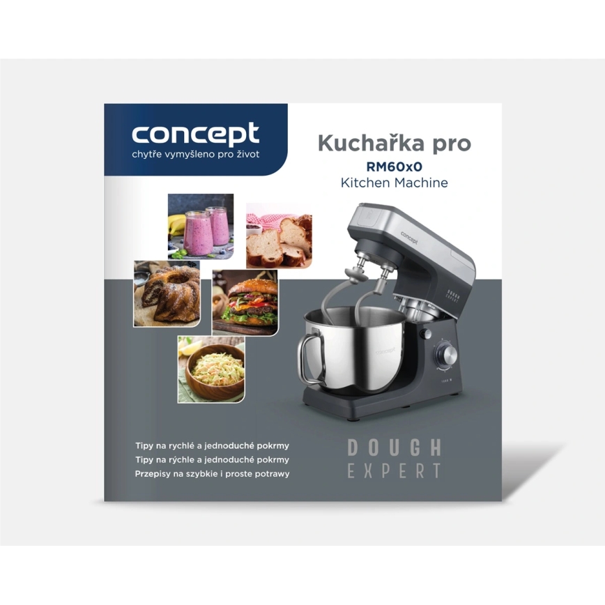 Concept RM6010 - robot planetario de cocina DOUGH EXPERT 1900W/230V antracita/acero inoxidable