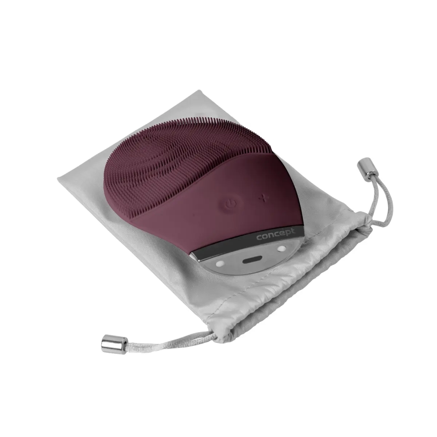 Concept SK9101 - Cepillo limpiador facial SONIVIBE 2W/5V 250 mAh IPX7 rojo