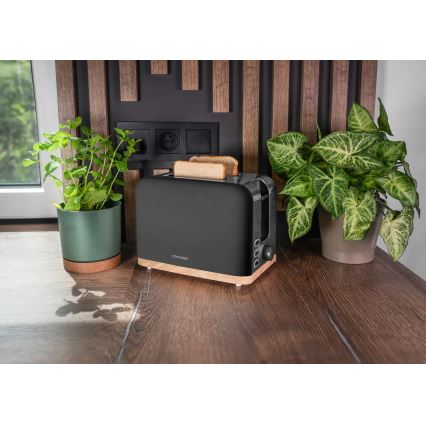 Concept TE2016 - Tostadora de dos ranuras con parrilla para calentar bollos 930W/230V, negro