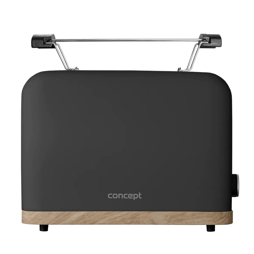 Concept TE2016 - Tostadora de dos ranuras con parrilla para calentar bollos 930W/230V, negro