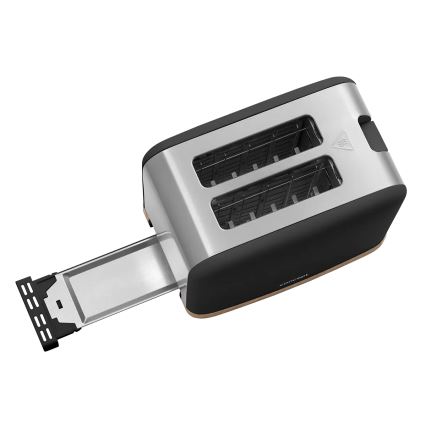 Concept TE2016 - Tostadora de dos ranuras con parrilla para calentar bollos 930W/230V, negro