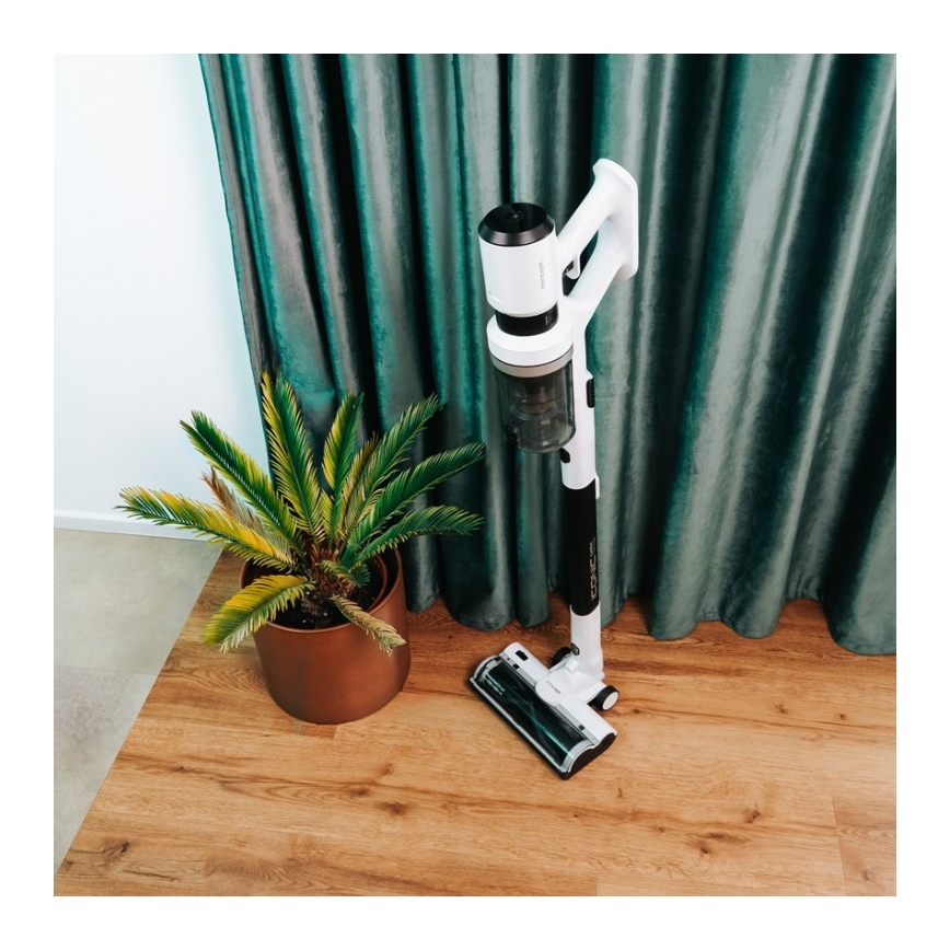 Concept VP6125 - Aspiradora 2 en 1 de escoba y de mano ICONIC Comfort Telescope 400W/29,6V 2000 mAh blanca