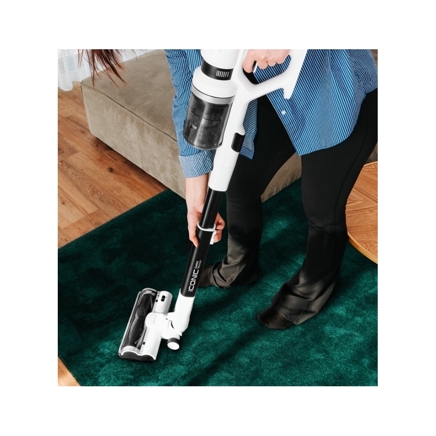 Concept VP6125 - Aspiradora 2 en 1 de escoba y de mano ICONIC Comfort Telescope 400W/29,6V 2000 mAh blanca