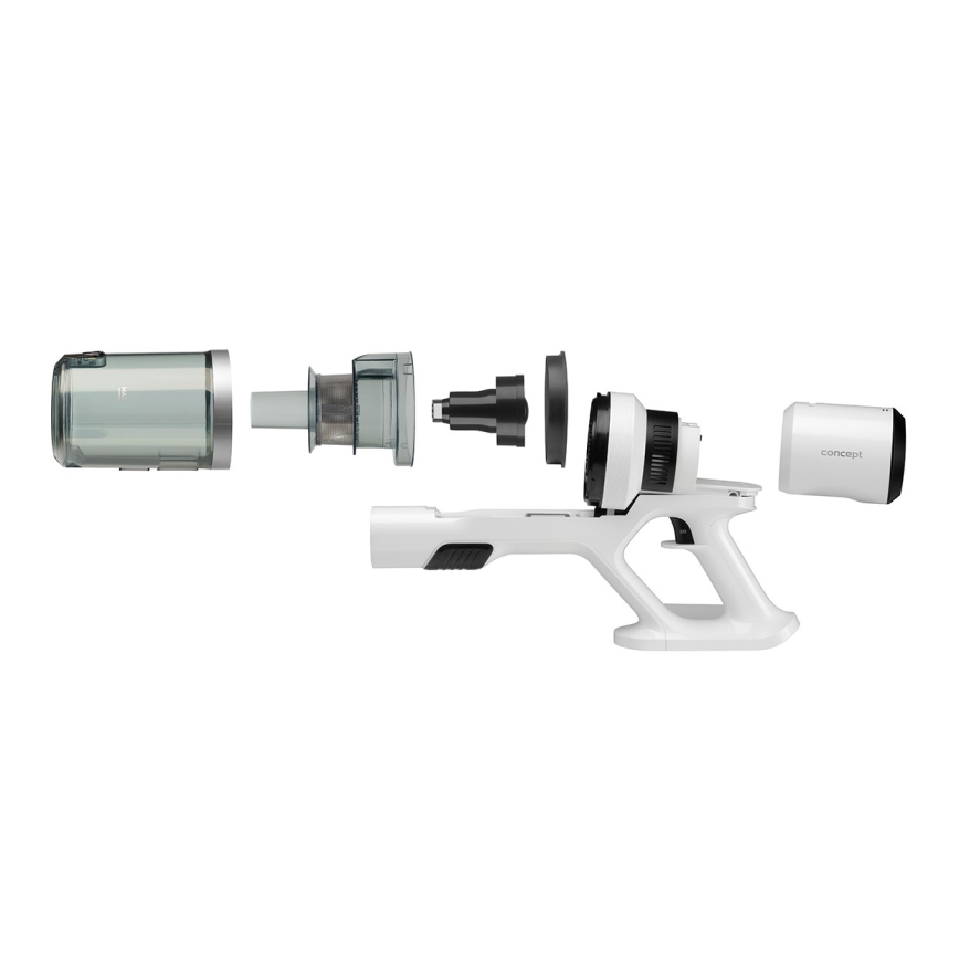 Concept VP6125 - Aspiradora 2 en 1 de escoba y de mano ICONIC Comfort Telescope 400W/29,6V 2000 mAh blanca
