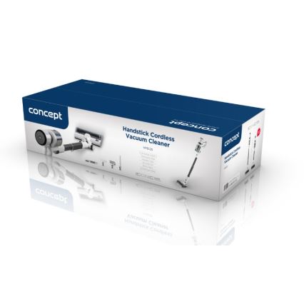 Concept VP6125 - Aspiradora 2 en 1 de escoba y de mano ICONIC Comfort Telescope 400W/29,6V 2000 mAh blanca