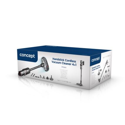 Concept VP6260 - Aspiradora escoba 4 en 1 ULTIMATE PRO+ 500W/29,6V 2200 mAh negra
