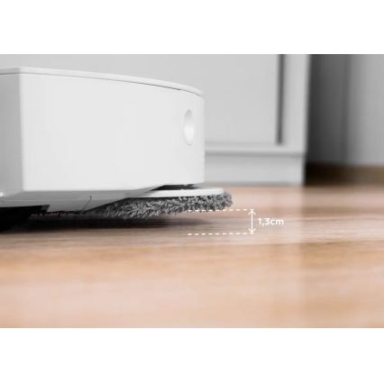 Concept VR4050 - Robot aspirador inteligente 2 en 1 con mopa OPTIMUS AQUA PRO LÁSER 3D, 600W/230V, 5200 mAh, Wi-Fi, blanco