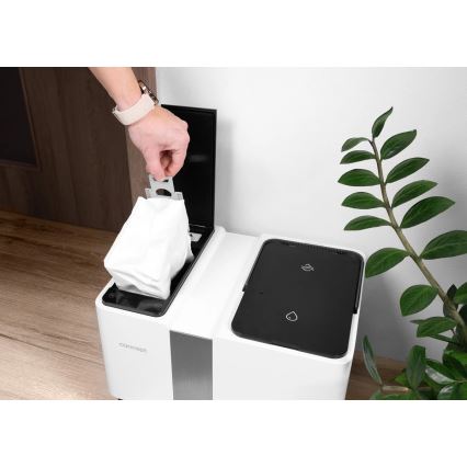 Concept VR4050 - Robot aspirador inteligente 2 en 1 con mopa OPTIMUS AQUA PRO LÁSER 3D, 600W/230V, 5200 mAh, Wi-Fi, blanco