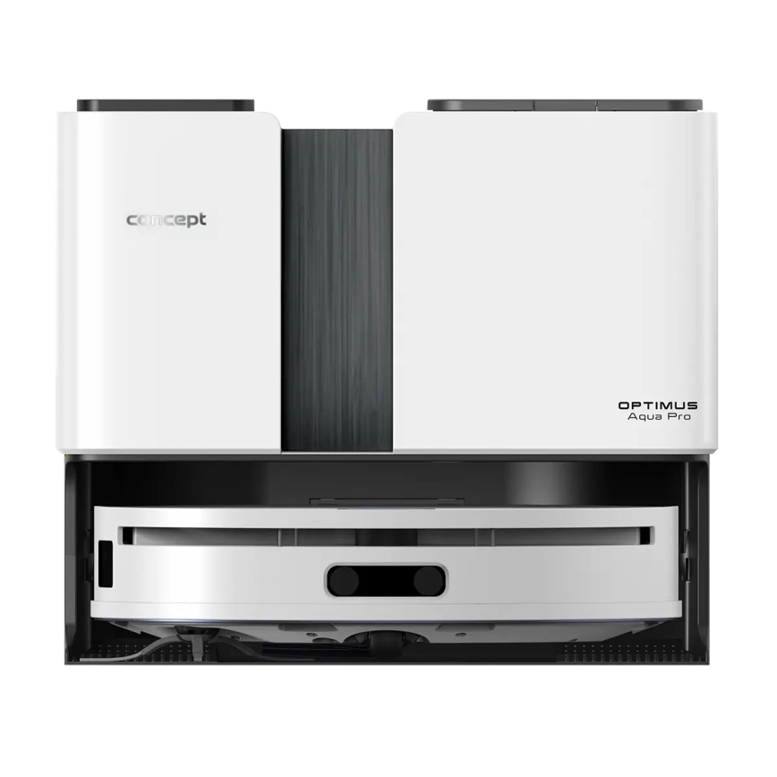 Concept VR4050 - Robot aspirador inteligente 2 en 1 con mopa OPTIMUS AQUA PRO LÁSER 3D, 600W/230V, 5200 mAh, Wi-Fi, blanco
