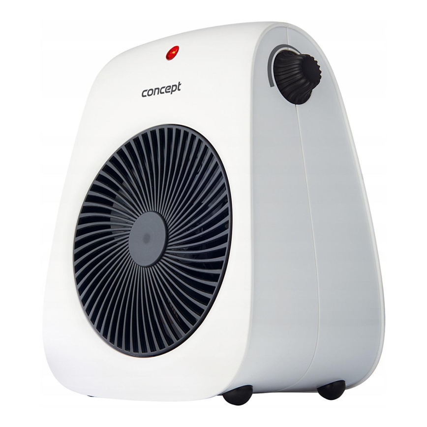 Concept vt7040 - Ventilador calefactor 1000/2000W/230V blanco