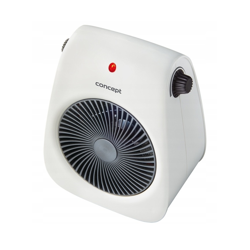 Concept vt7040 - Ventilador calefactor 1000/2000W/230V blanco