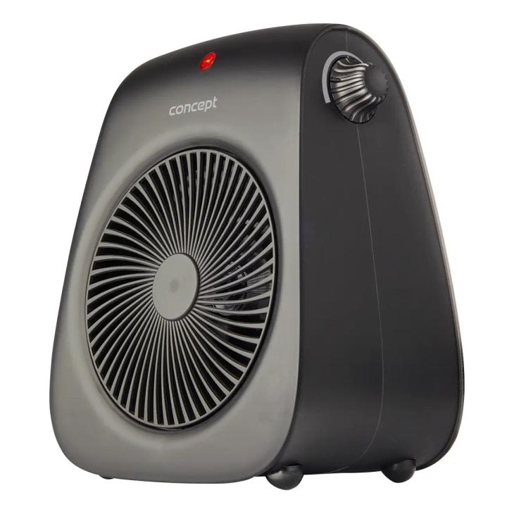 Concept vt7041 - Ventilador con resistencia calefactora 1000/2000W/230V negro