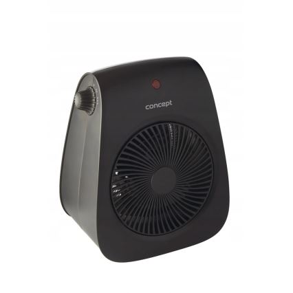 Concept vt7041 - Ventilador con resistencia calefactora 1000/2000W/230V negro