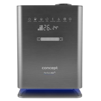 Concept ZV2021-  Humidificador de aire con difusor de aromas PERFECT AIR SMART 4,6 l 110W/230V Wi-Fi antracita + mando a distancia