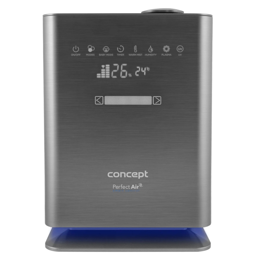 Concept ZV2021-  Humidificador de aire con difusor de aromas PERFECT AIR SMART 4,6 l 110W/230V Wi-Fi antracita + mando a distancia