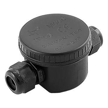 Conector de conexión impermeable IP66 negro