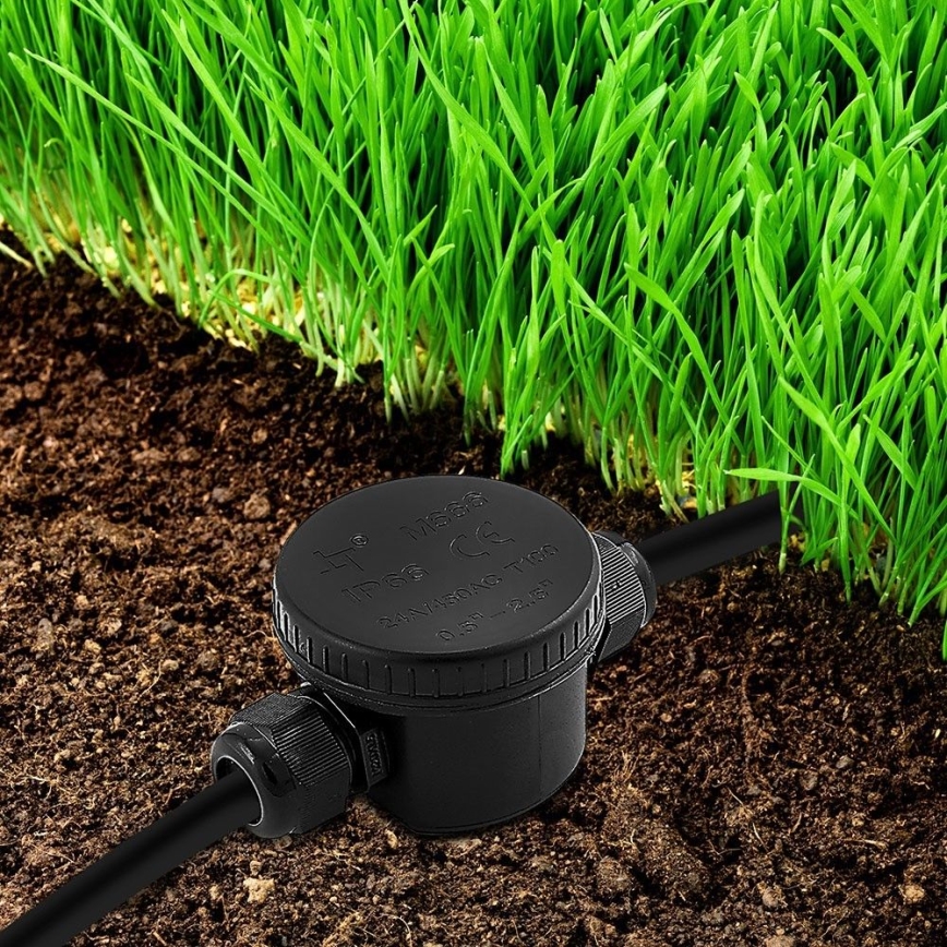 Conector de conexión impermeable IP66 negro
