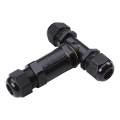 Conector de conexión impermeable IP68 negro