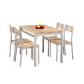 Conjunto de comedor MALCOLM 110x70 cm metal/roble sonoma