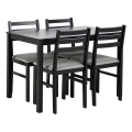 Conjunto de comedor: mesa + 4 sillas EMILY, color negro